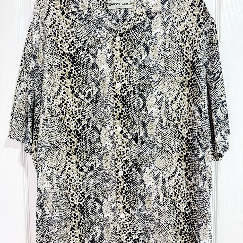 All Saints Animal Print Relaxed Fit Shirt